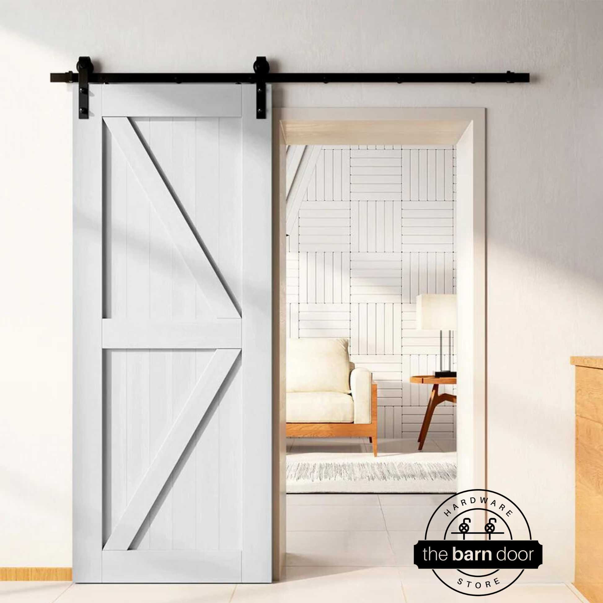 Single Door Barn Door Track