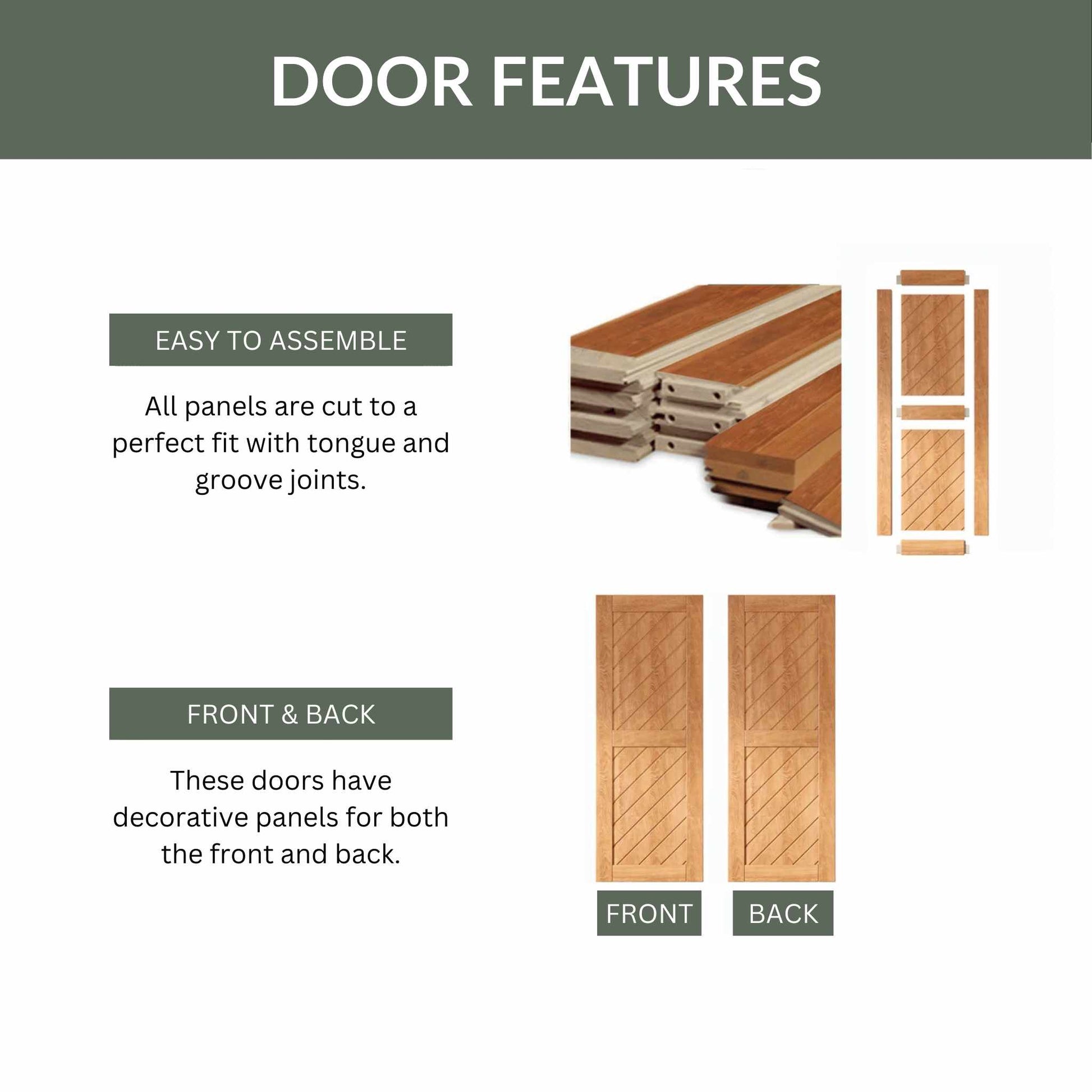 Slanted DIY Barn Door Features