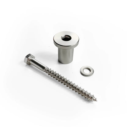 Spacer, Washer, and Lag Bolt Set in Brushed Nickel