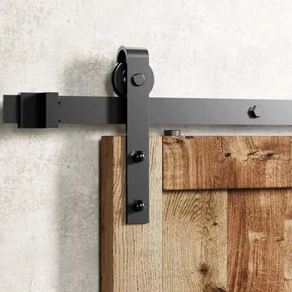 Classic Black Single Track Barn Door Hardware Kit