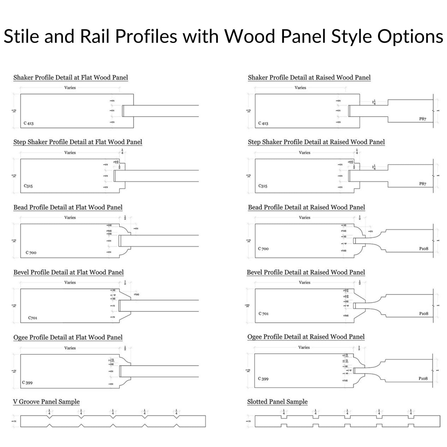 Stile and Rail Profile Options