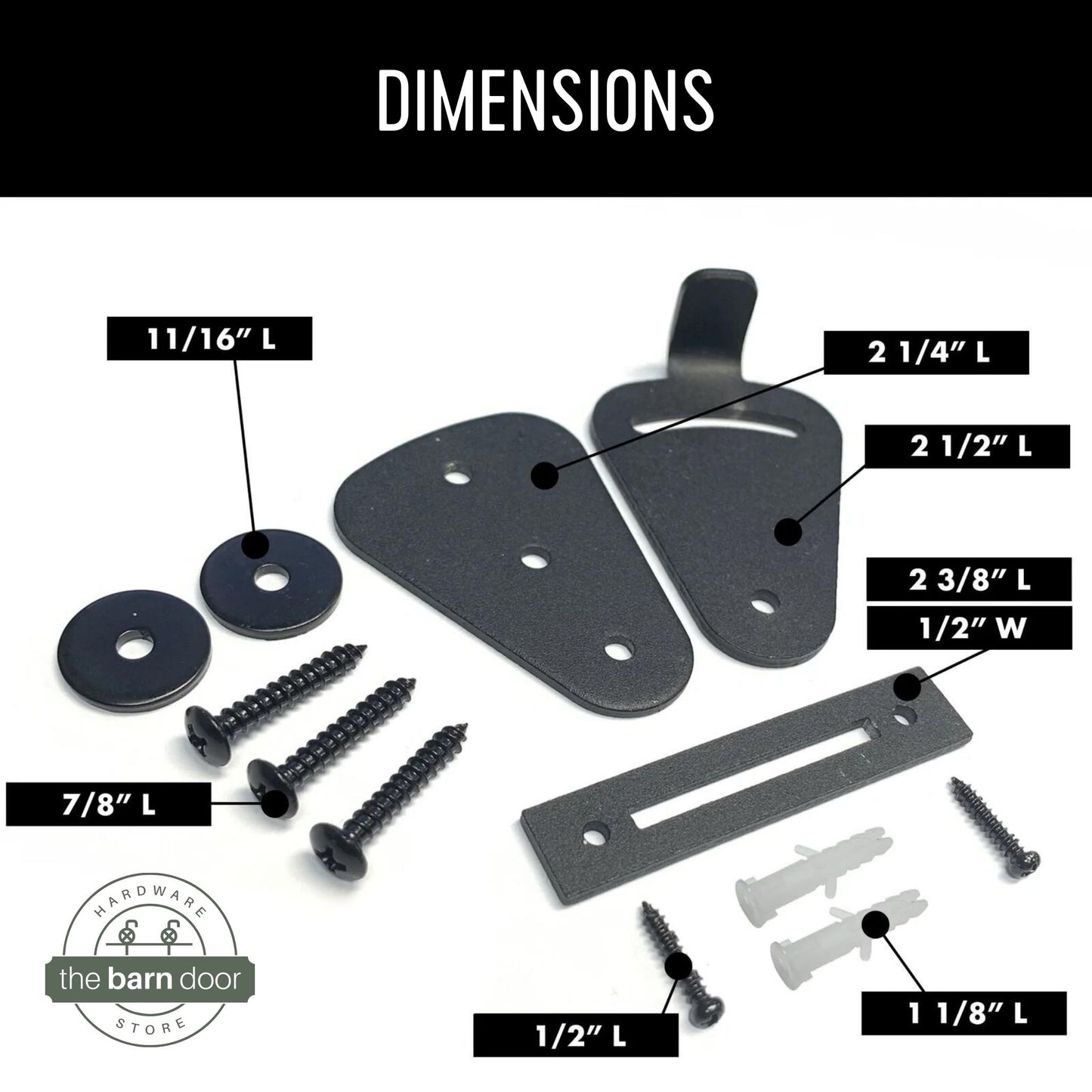 Teardrop Barn Door Lock Dimensions