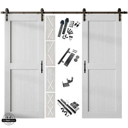 White Classic Double Barn Door Kit by TBDHS