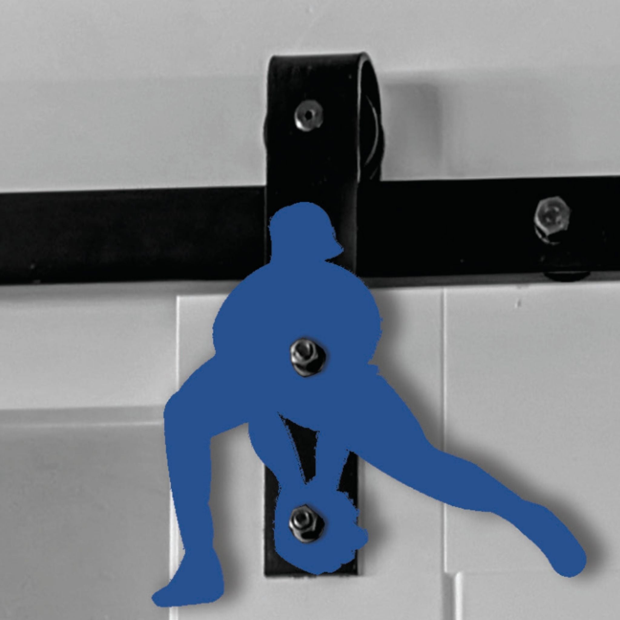 Baseball barn door accent trim in blue — Goldberg Brothers Sports collection