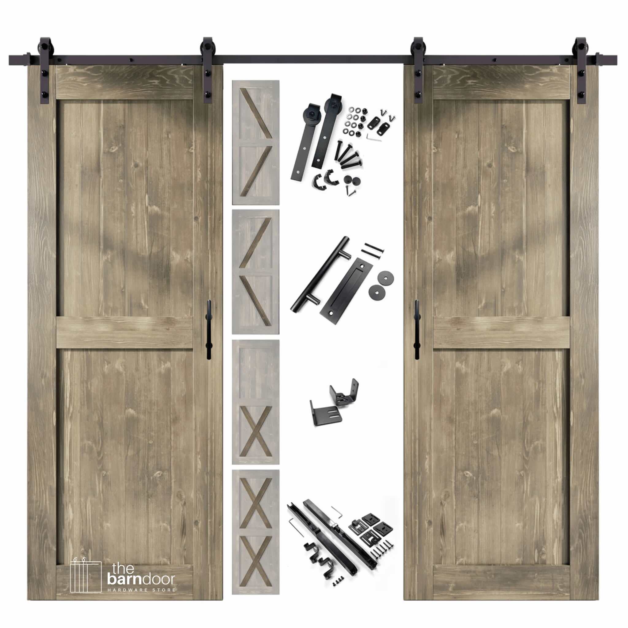 Classic Gray Classic Double Barn Door Kit