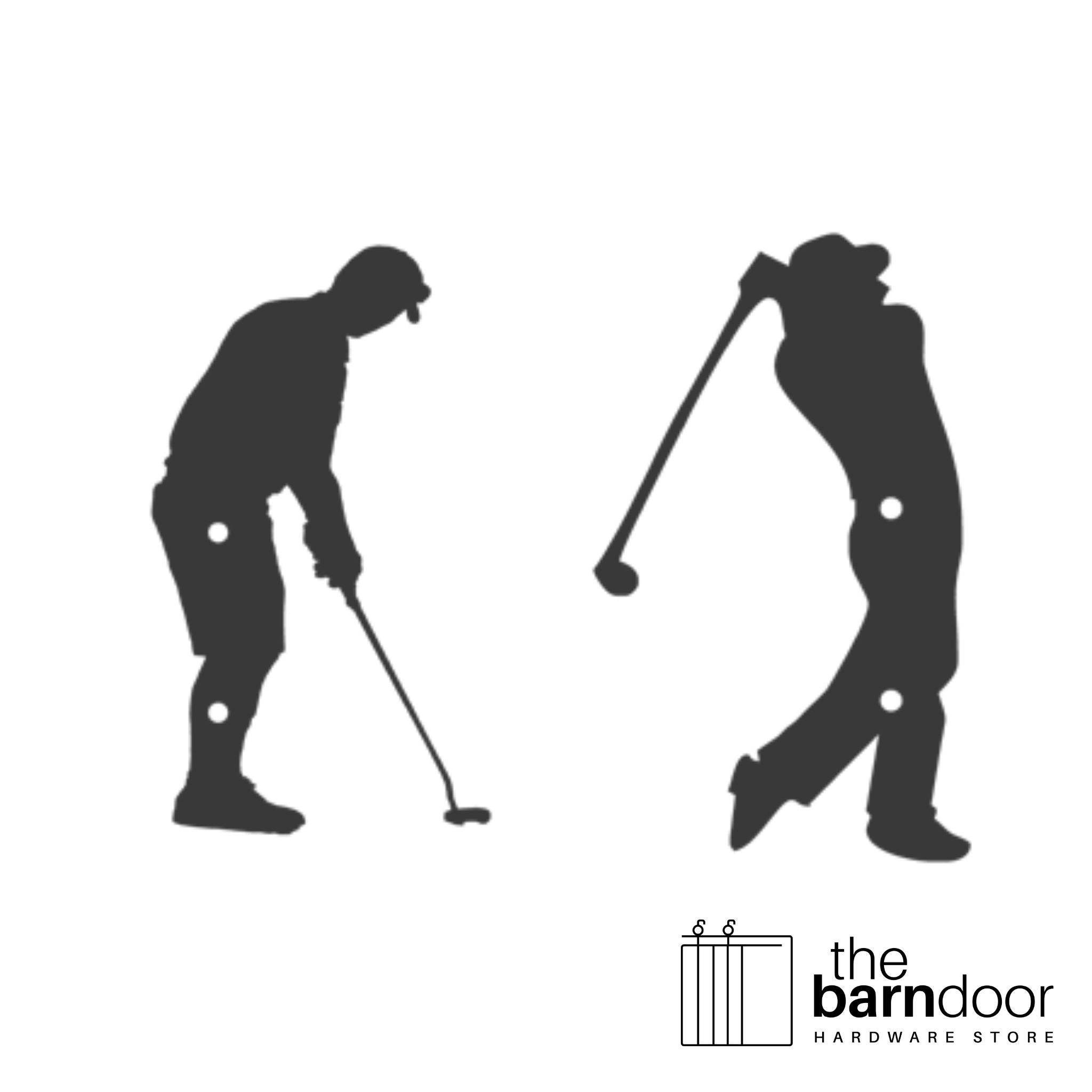 Golf barn door accent trim in black — Goldberg Brothers Sports collection