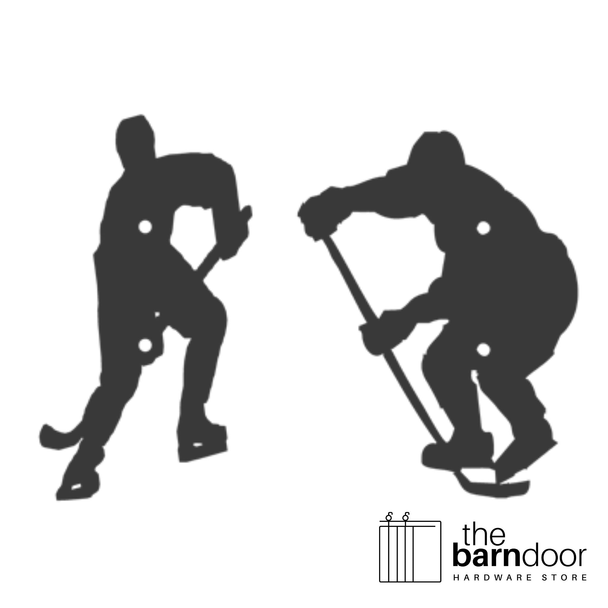 Hockey barn door accent trim in black — Goldberg Brothers Sports collection