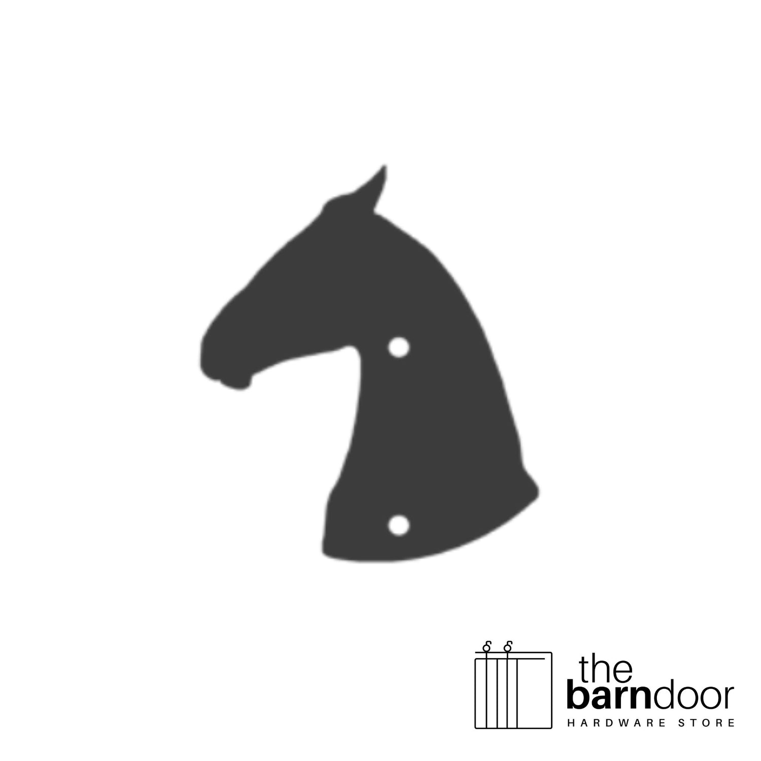 Horse head barn door accent trim in black— Goldberg Brothers Western & Ranch collection