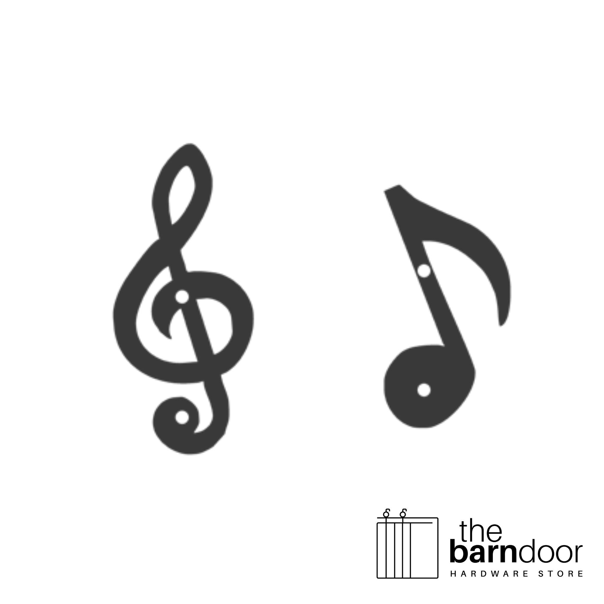 Music set barn door accent trim in black— Goldberg Brothers Entertainment collection