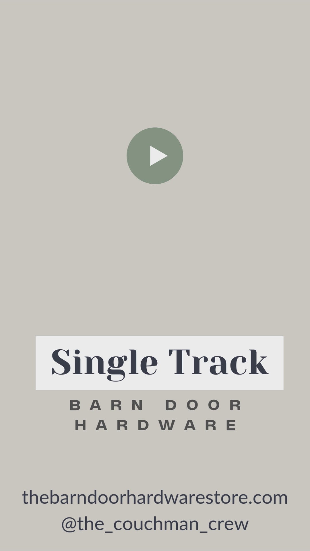 Video of the install process for J-Strap Single Track Barn Door Hardware Kit
