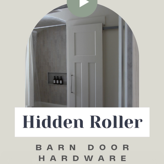 Video of hidden roller barn door hardware being installed.
