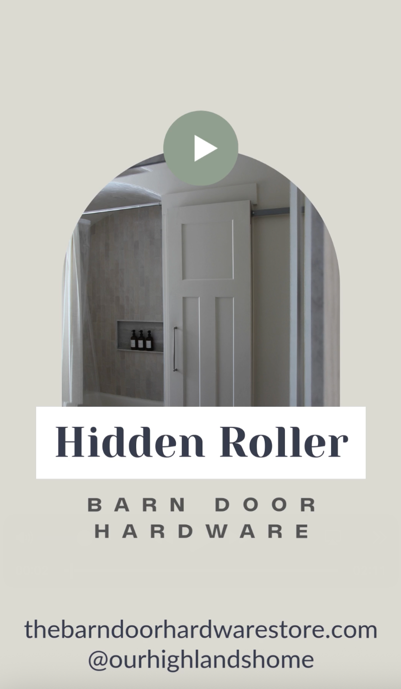 Video of hidden roller barn door hardware being installed.