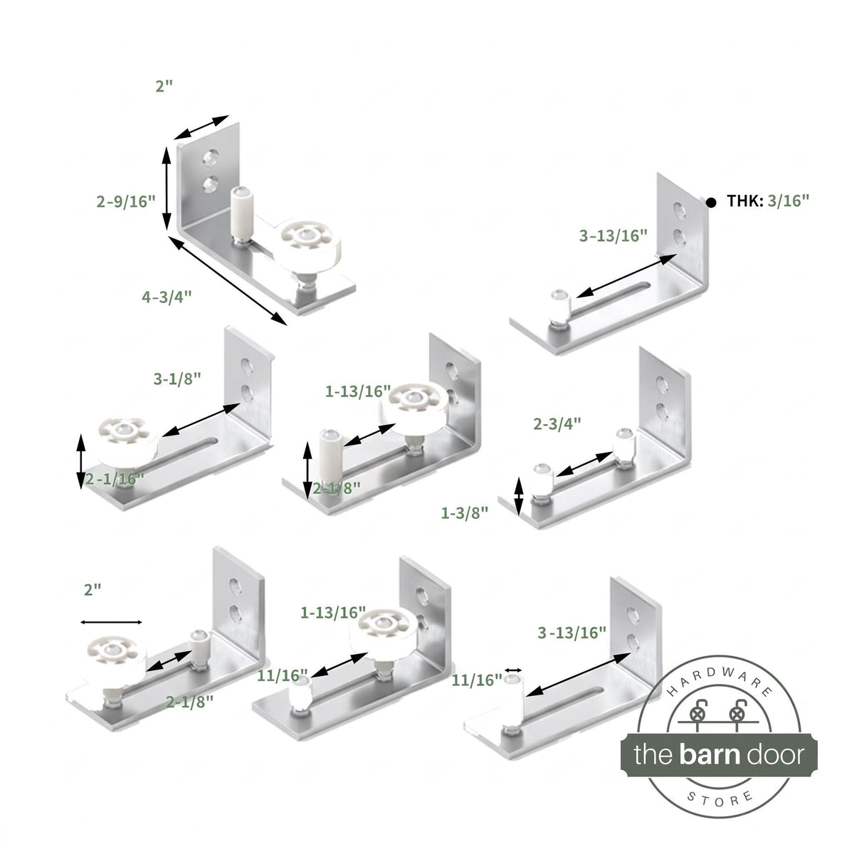 8-in-1 Adjustable Barn Door Floor Guide
