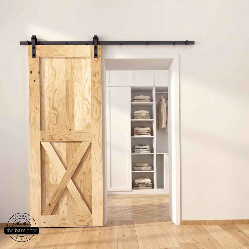 Unfinished Classic Single Track Barn Door Kit