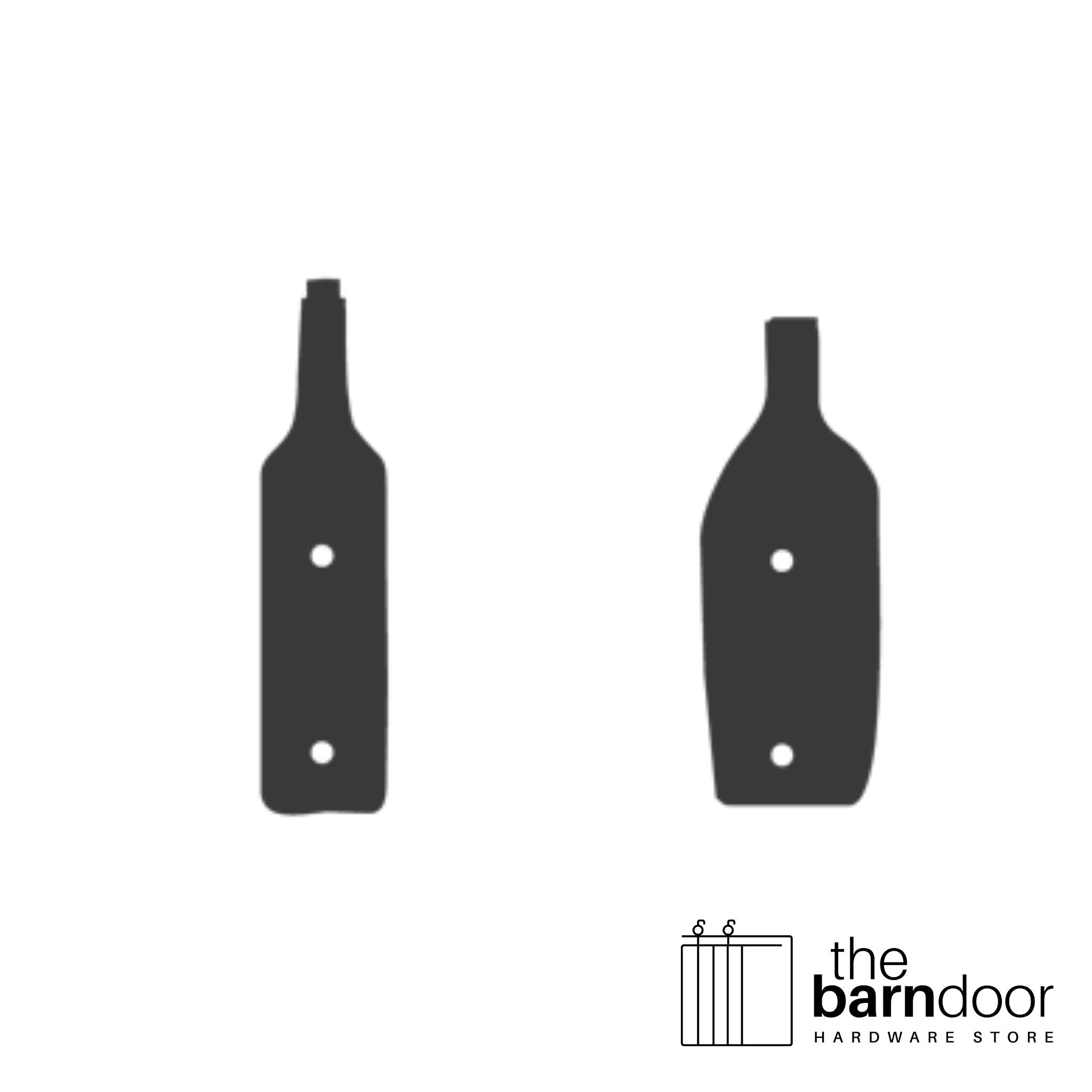 Wine bottle set barn door accent trim in black— Goldberg Brothers Kitchen & Wine collection